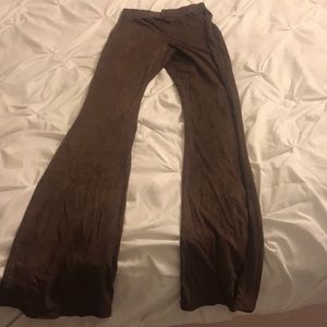 Velvet brown flare pants